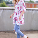  Totally Botanic Floral Tunic Top - CURVE - FINAL SALE - kitchencabinetmagic