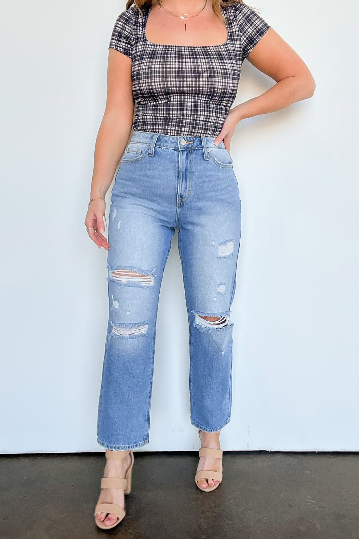  Tracilynn Distressed Mom Jeans | BACK IN STOCK - kitchencabinetmagic