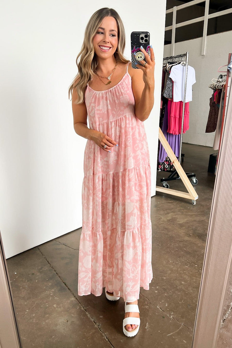 Blush / S Treasure You Floral Maxi Dress - kitchencabinetmagic