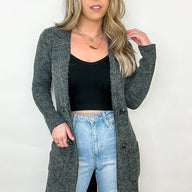  Trinitie Notched Knit Cardigan - FINAL SALE - kitchencabinetmagic