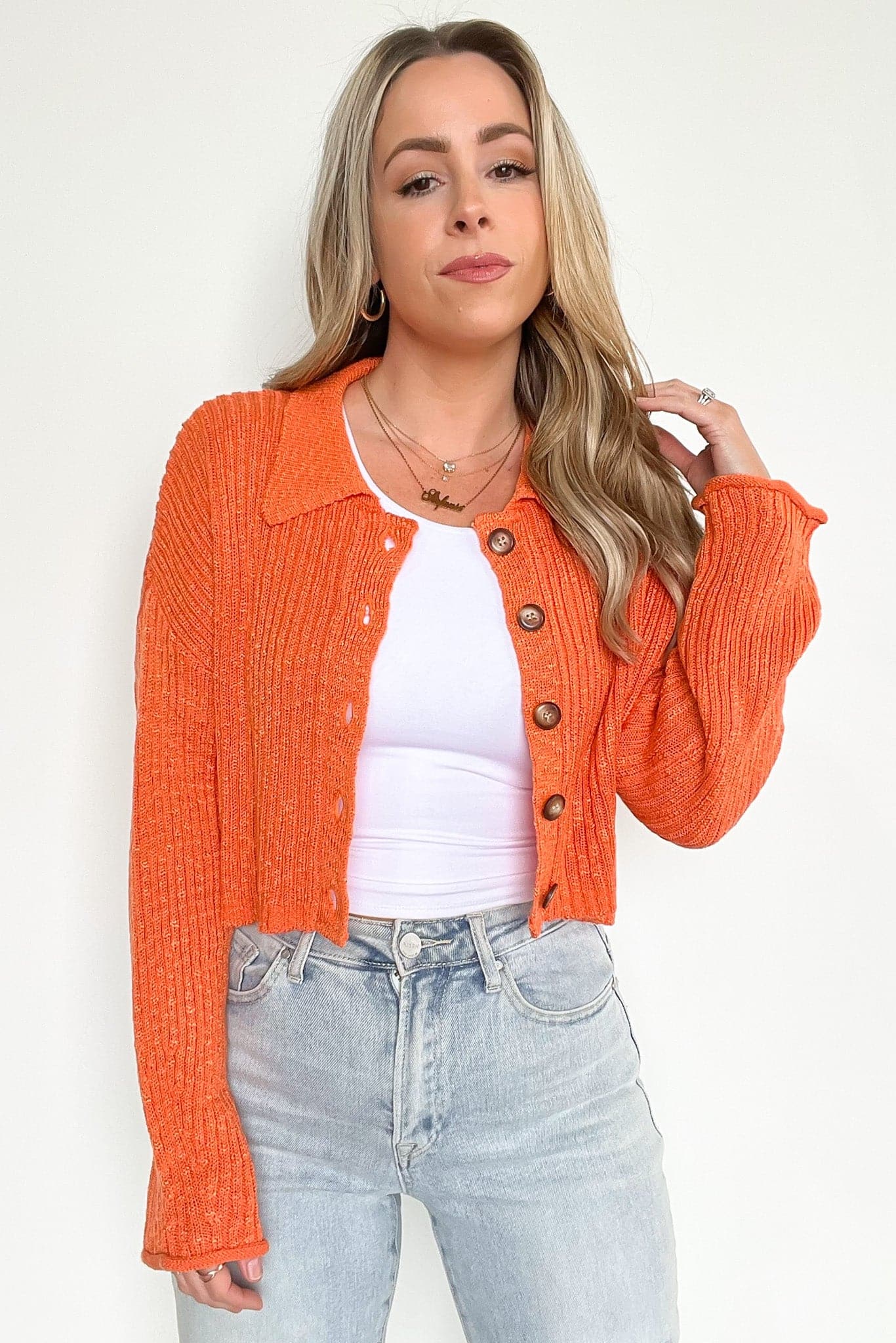  Truro Slouchy Cropped Button Down Cardigan - FINAL SALE - kitchencabinetmagic