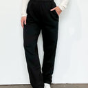 S / Black Waylee Brushed Knit Drawstring Sweatpants - BACK IN STOCK - kitchencabinetmagic