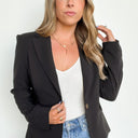  Working for It Button Collared Blazer - BACK IN STOCK - kitchencabinetmagic