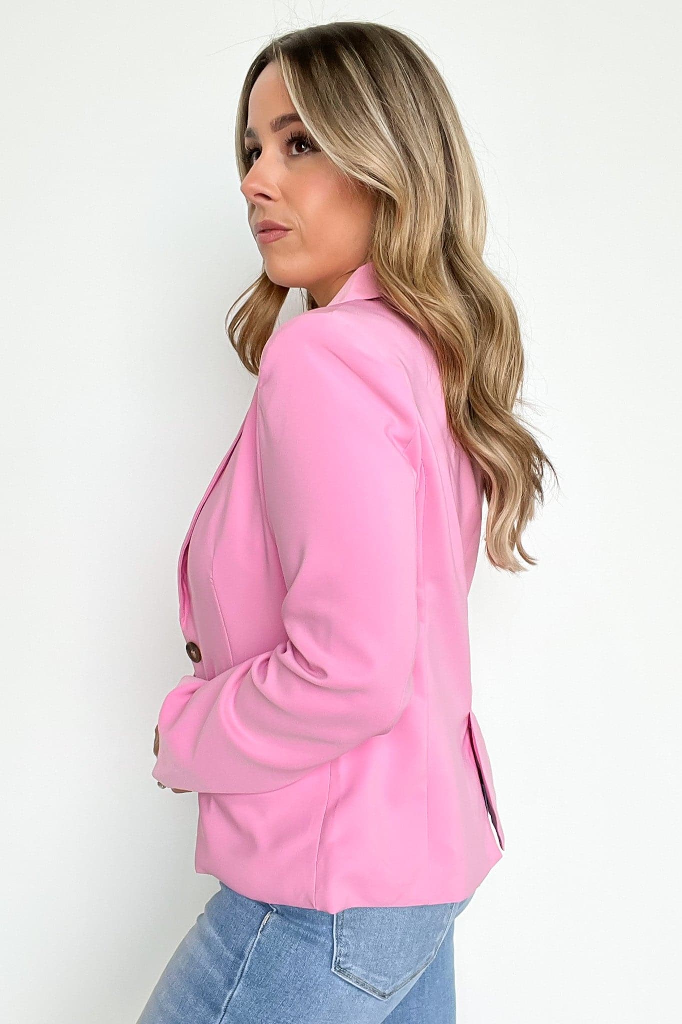  Working for It Button Collared Blazer - BACK IN STOCK - kitchencabinetmagic