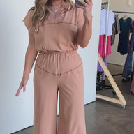 Aryan Wide Leg Boatneck Jumpsuit