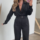 Muse Moment Belted Satin Jumpsuit - FINAL SALE