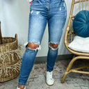  Dariah High Rise Cutout Mom Jeans - BACK IN STOCK - kitchencabinetmagic