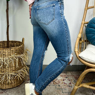  Dariah High Rise Cutout Mom Jeans - BACK IN STOCK - kitchencabinetmagic