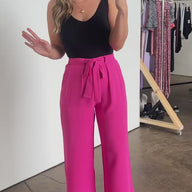 Kelvin Wide Leg Tie Front Pants - BACK IN STOCK