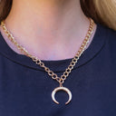  Flawless Attitude Chain and Horn Necklace - kitchencabinetmagic