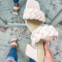 Pink / 5.5 Destini Braided Strap Sandal Heels - kitchencabinetmagic