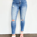  Collett High Rise Vintage Washed Skinny Jeans - BACK IN STOCK - kitchencabinetmagic
