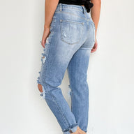 Altomare High Rise Distressed Girlfriend Jeans - BACK IN STOCK - kitchencabinetmagic