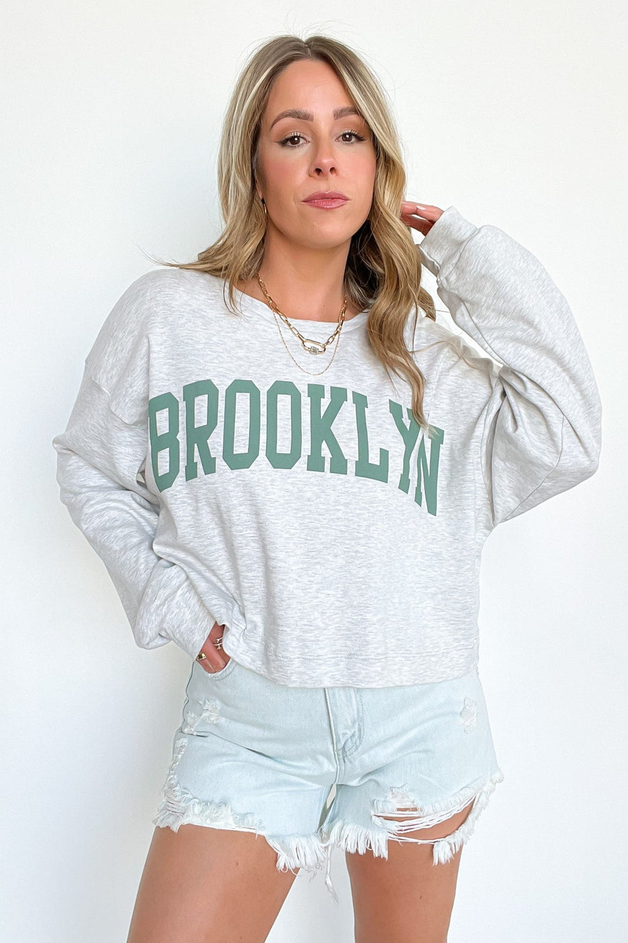  BROOKLYN Oversized Vintage Graphic Pullover - BACK IN STOCK - kitchencabinetmagic