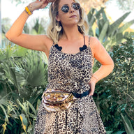  Lyla Leopard Tie Front Romper - FINAL SALE - kitchencabinetmagic