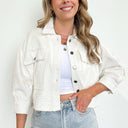  Simple Melody Cropped Frayed Jacket - FINAL SALE - kitchencabinetmagic