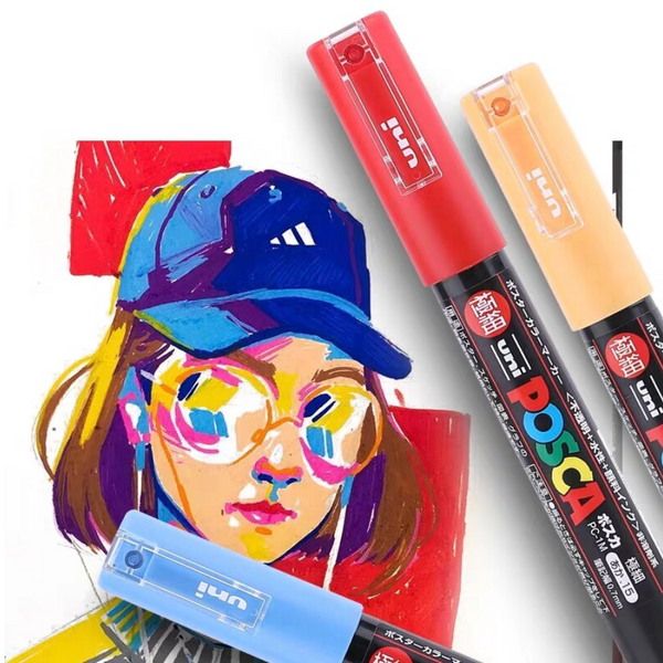 Uni Posca Paint Marker - Extra Fine Point - 12 Color Set | Kawaii Pen Shop