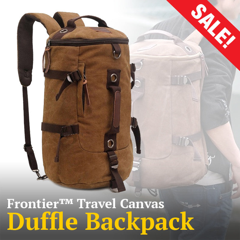 canvas duffle backpack