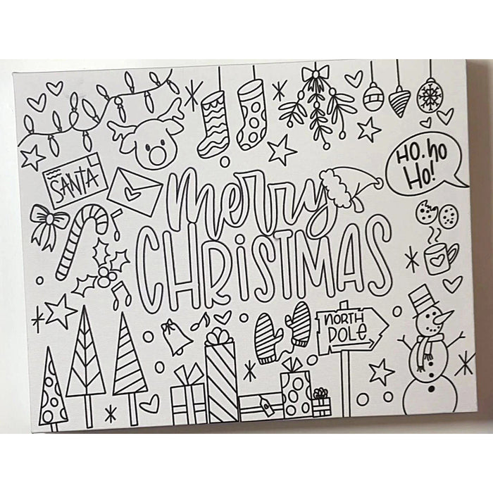 Christmas Coloring Canvas (8x10)