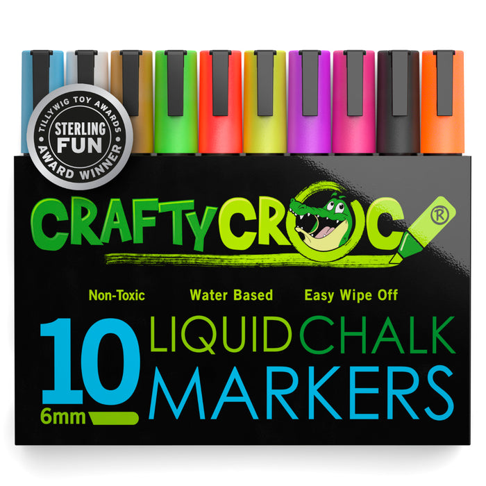 Liquid Chalk Markers – 10 Neon Colors