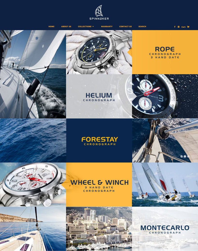 Spinnaker Watches Shopify Site