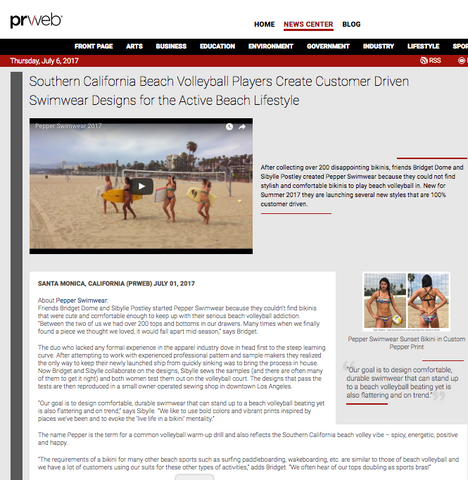 PR Web Interview with Pepper Swimwear