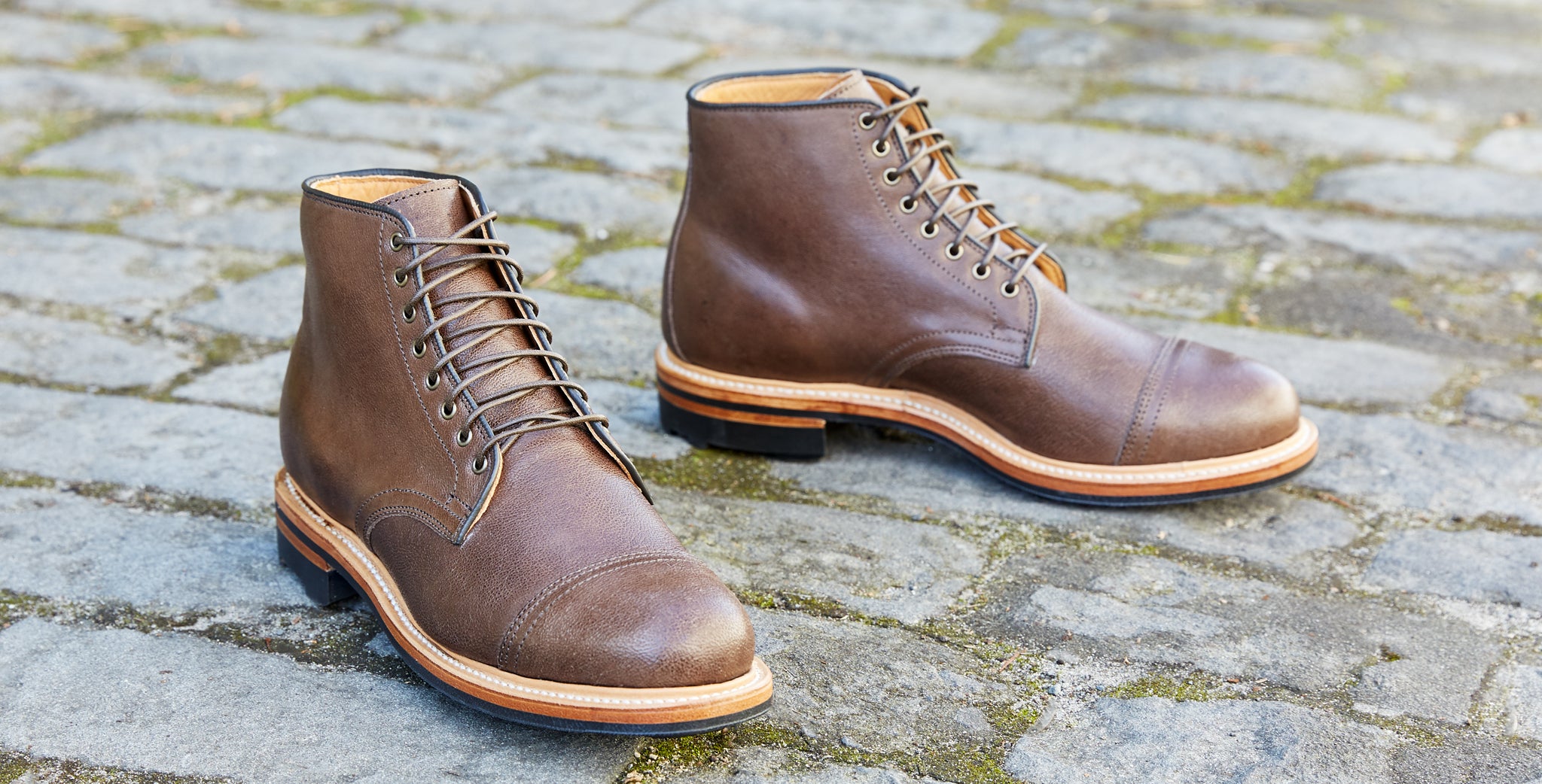 Division Road Camel Leather Derby Boot Series