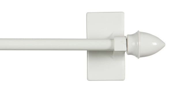 Kenney Manufacturing Company KNL40366 16" - 28" White Magnetic Cafe Rod