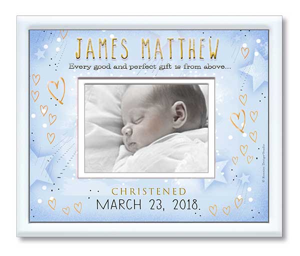 christening photo frame