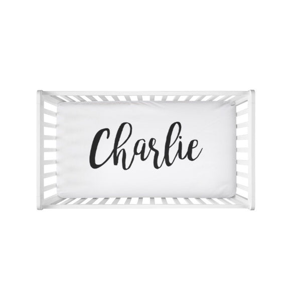 custom crib sheet with name