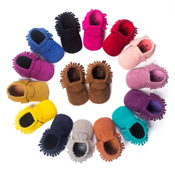 SUEDE Baby Moccasin First-Walker Shoes 