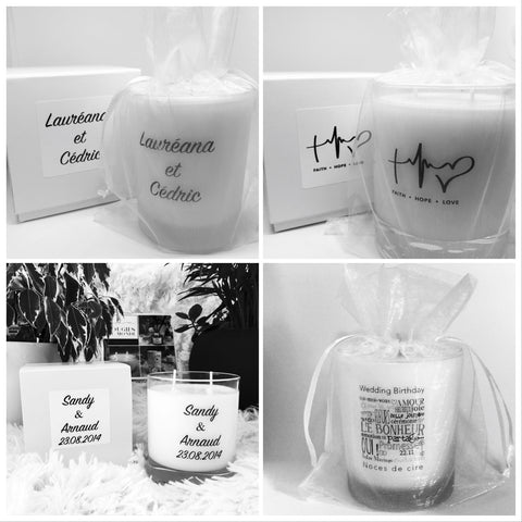 Bougie personnalisée - anniversaire de mariage