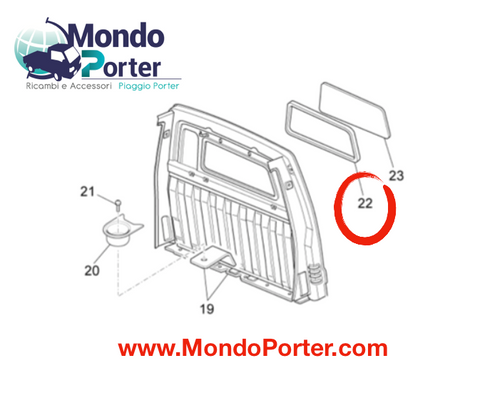 Guarnizione Lunotto Posteriore Piaggio Porter