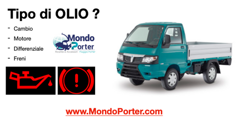 Capacità Tipo Olio - Piaggio Porter Multitech Euro 5 -6 