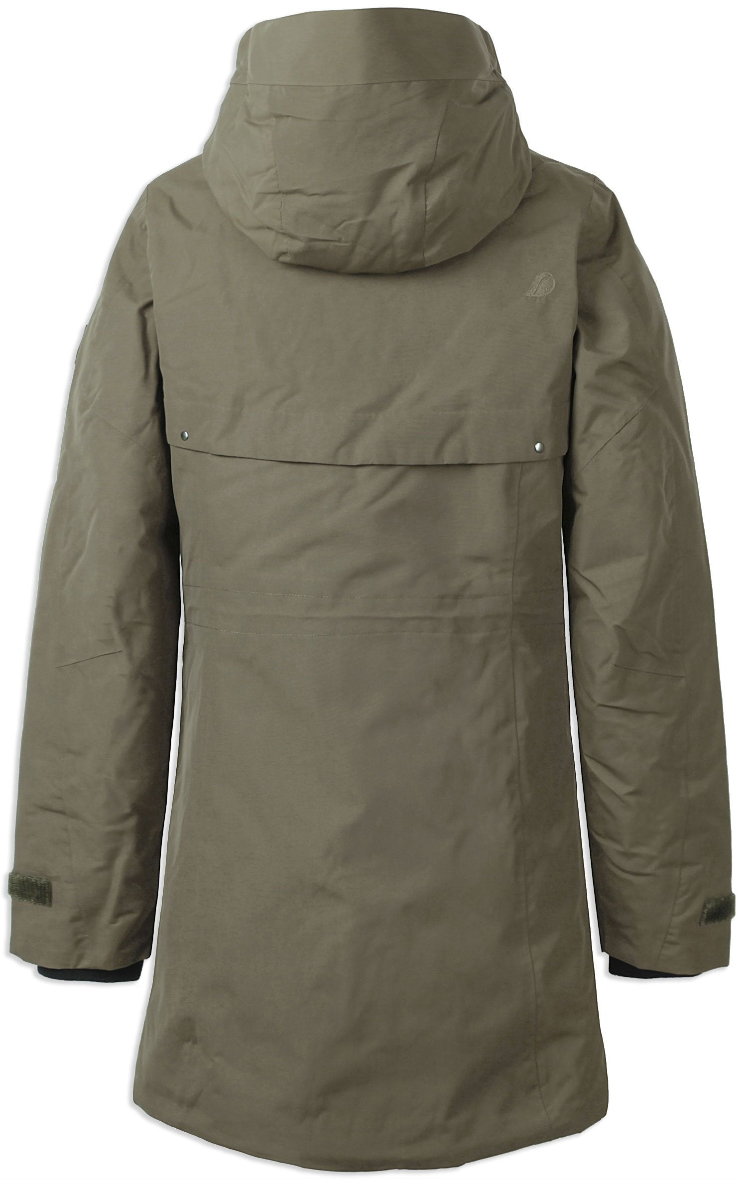 Back View Green Didriksons Frida III Padded Waterproof Parka