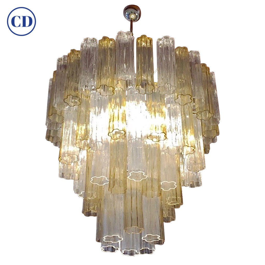 amber murano glass chandelier