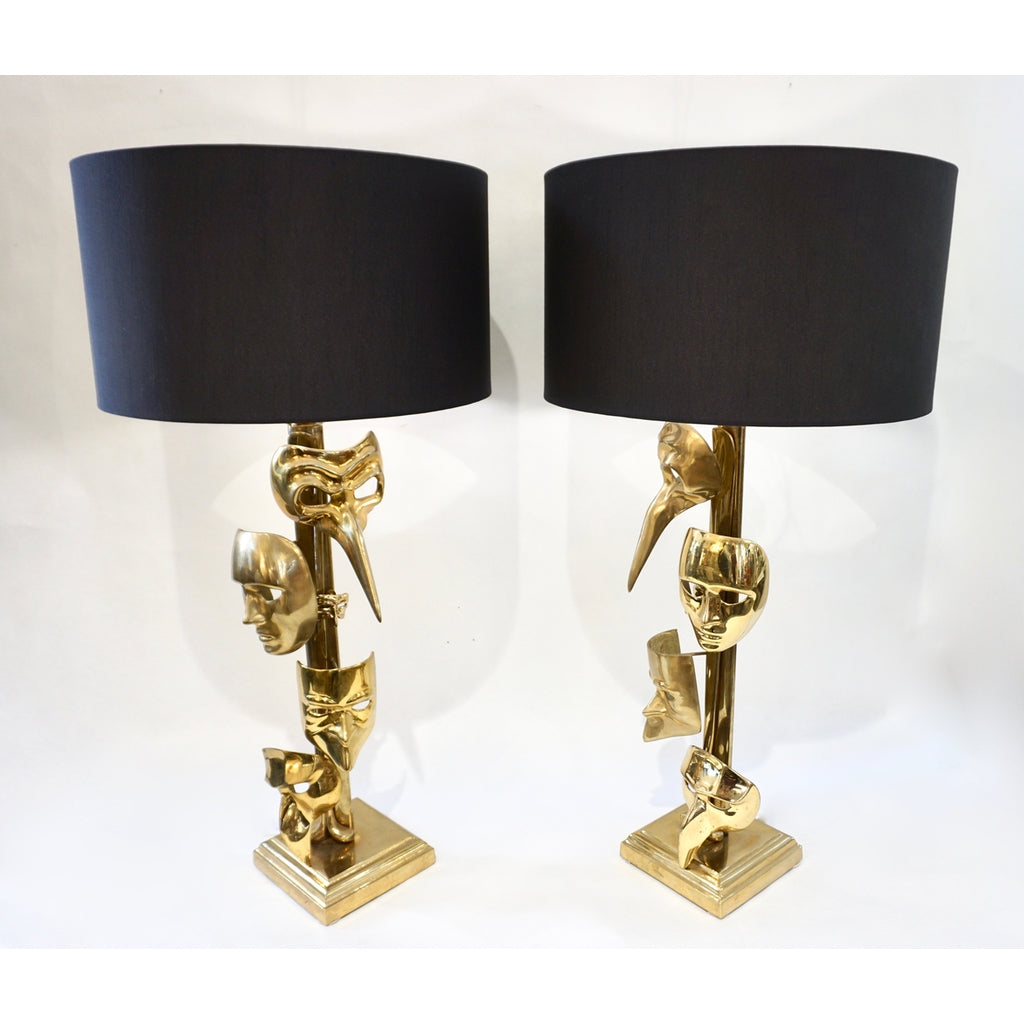 One-of-a-Kind Italian Pair of Carnival Lamps Cast Bronze Decor – Cosulich Interiors & Antiques