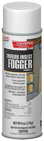 Indoor Insect Fogger, Champion Sprayon 6 oz Can, Box of 3