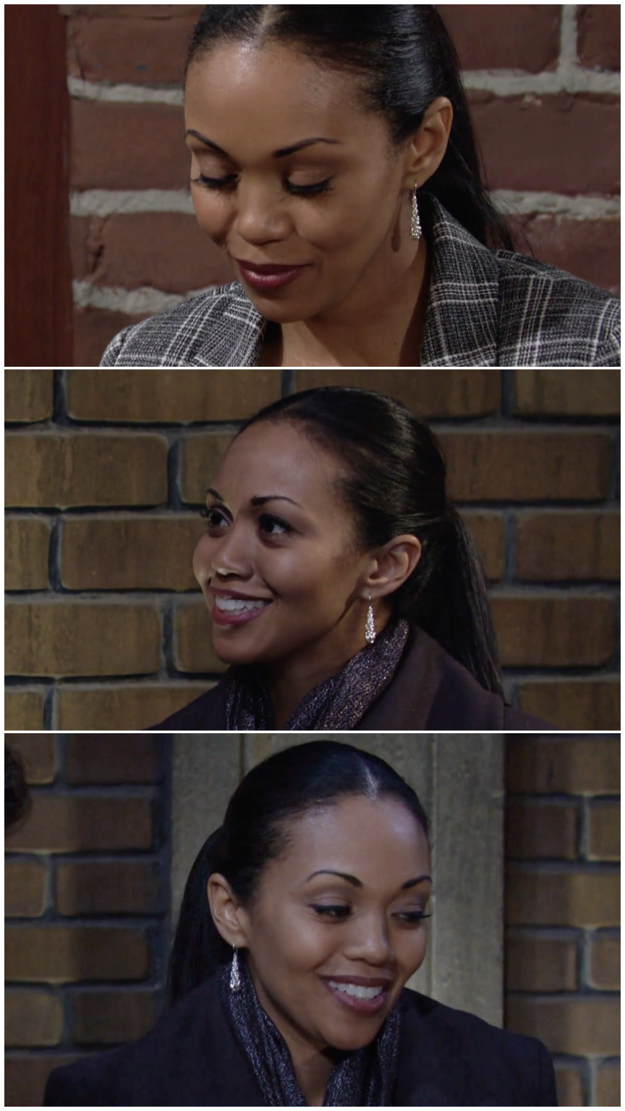 collage of femailler short drop earrings on the young and the restless