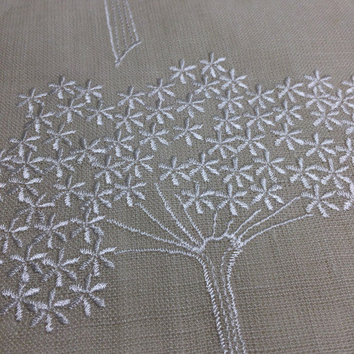 pretty embroidered voile panel curtain