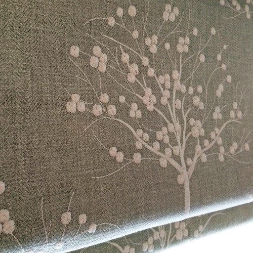 duckegg linen embroidered curtain fabric roman blind