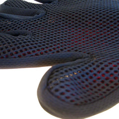 glove closeup of mesh backing material