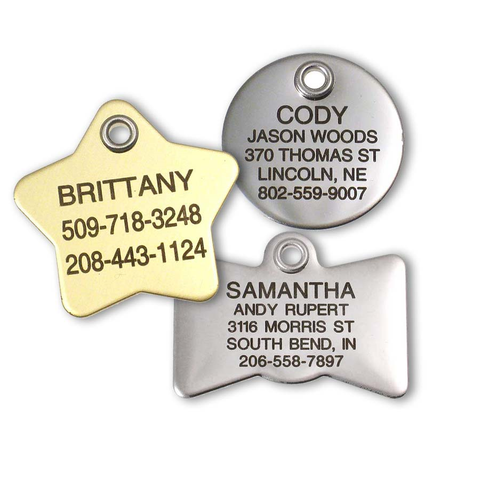 Stainless/Brass Cat Tags