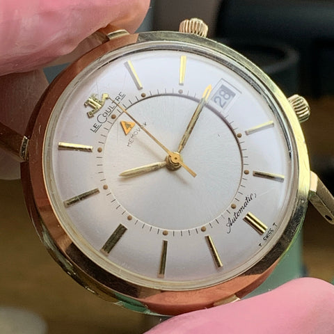 Servicing an early 1960's automatic LeCoultre Memovox Alarm Date calibre 825