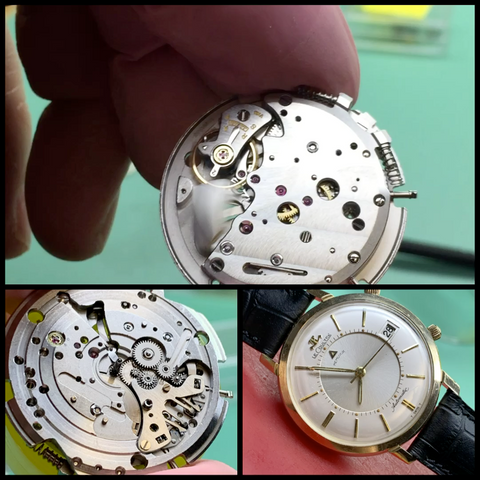 Servicing an early 1960's automatic LeCoultre Memovox Alarm Date calibre 825