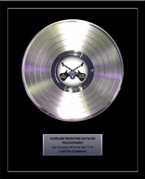 12" Platinum Record - Basic Framed Rockstar Award - Metalized Platinum