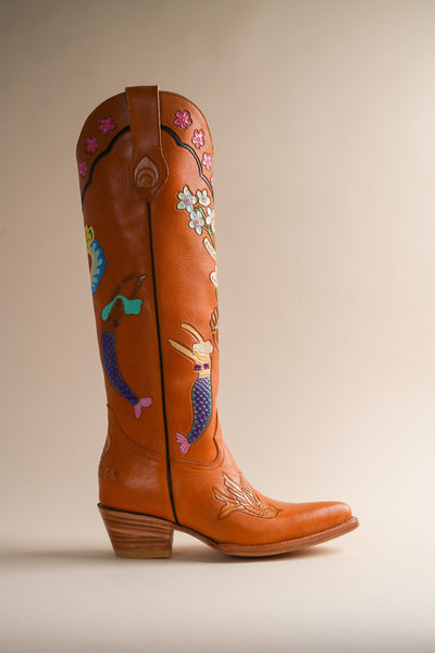 whiskey something Fraud Mermaid Doodle Cowboy Boots – Brother Vellies