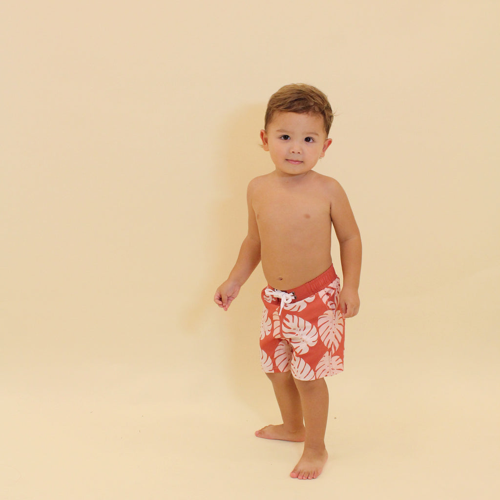 Baby & Children Dresses & Aloha Wear Eco Friendly Brick Monstera Boardies - Sweet Thepromisedlanduk