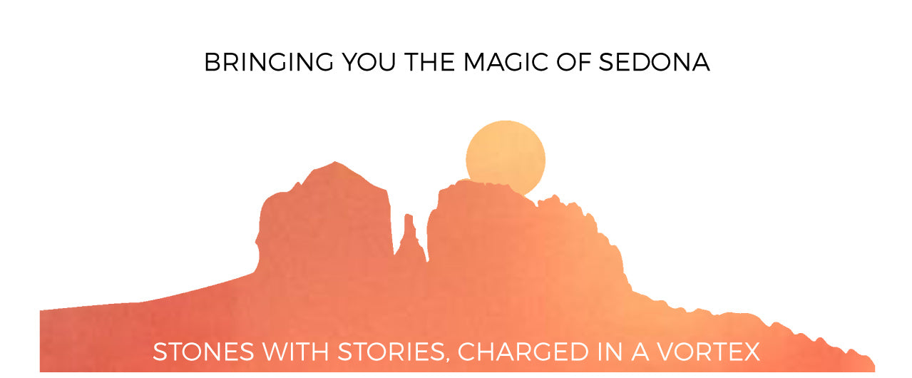 Image of Sedona landscape with text "Bringing you the magic of Sedona"