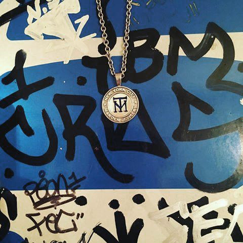 New York City Token Pendant Graffiti